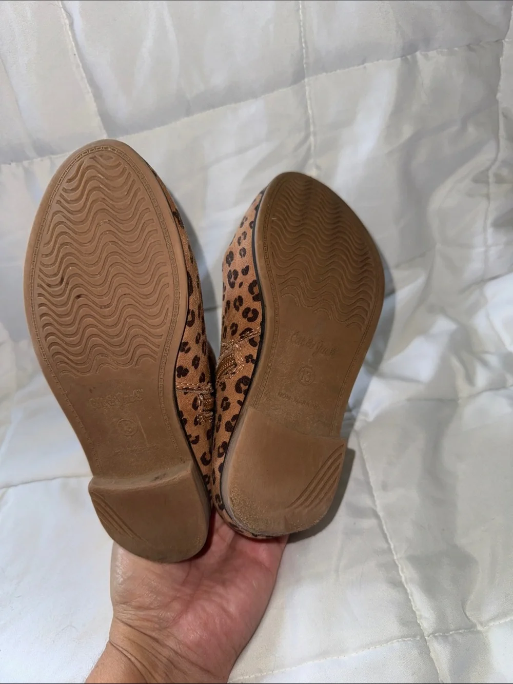 Cat & Jack Tan Leopard Print Girls Ankle Boots